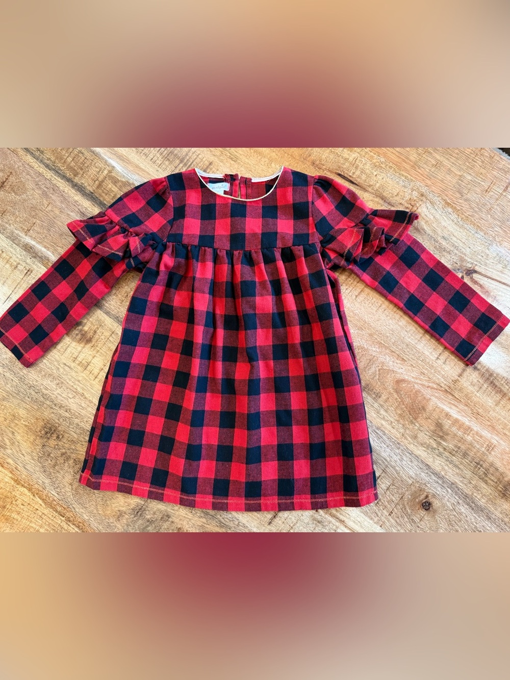 Mud pie Buffalo check holiday girls 4T dress